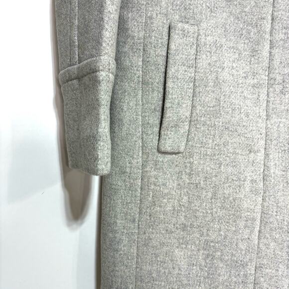 J Crew Gray Stadium Cloth Wool Cocoon Zippered Coat 00 - Picture 11 of 12